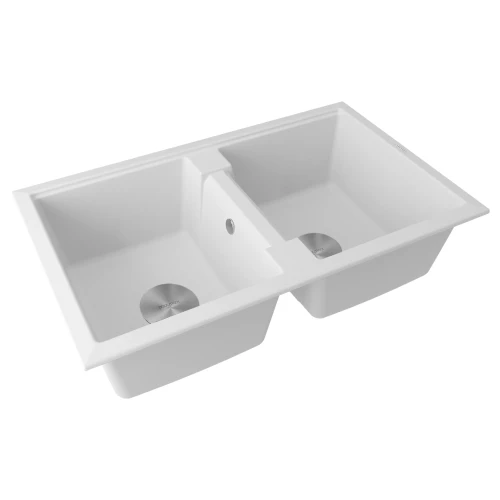 Кухонная мойка TANDEM 80/2 с двумя чашами Белый матовый WH