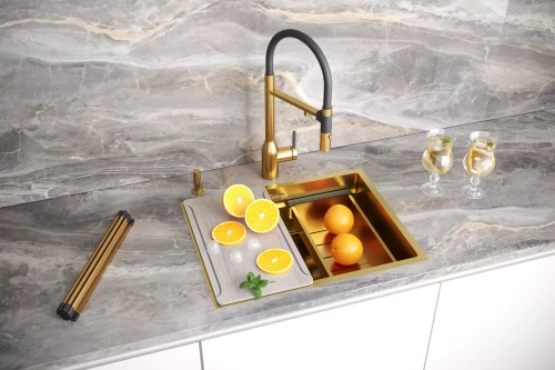 Кухонная мойка NEXT-MULTI SINK 58 UNI Брашированное золото BG