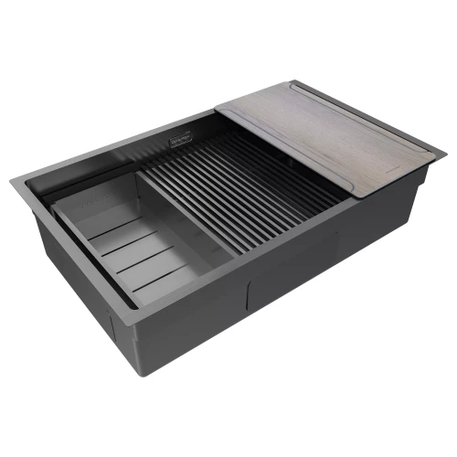 Кухонная мойка NEXT-MULTI SINK 74 UNI Вороненая сталь GM