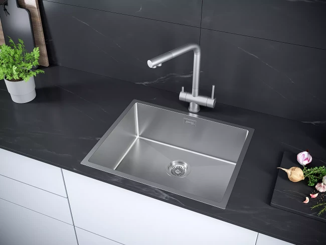 Кухонная мойка NEXT 54 UNI прямоугольная встраиваемая из нержавеющей стали