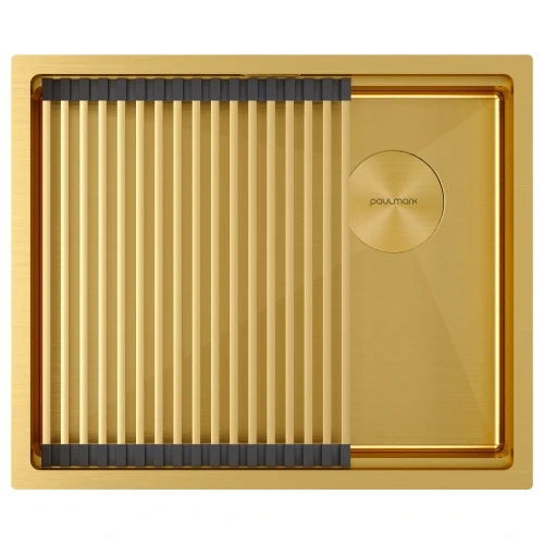 Кухонная мойка NEXT-PRO 54 UNI встраиваемая из нержавеющей стали Брашированное золото BG