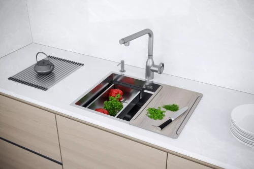Кухонная мойка NEXT-MULTI SINK 54 UNI Брашированная сталь