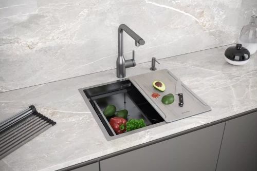 Кухонная мойка NEXT-MULTI SINK 54 UNI Вороненая сталь GM