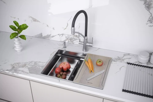 Кухонная мойка NEXT-MULTI SINK 58 UNI Брашированная сталь