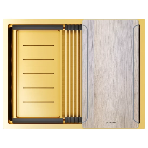 Кухонная мойка NEXT-MULTI SINK 58 UNI Брашированное золото BG