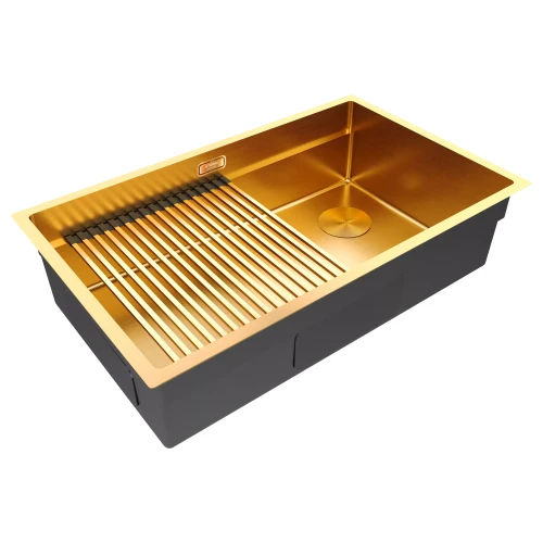 Кухонная мойка NEXT-PRO 74 UNI Брашированное золото BG