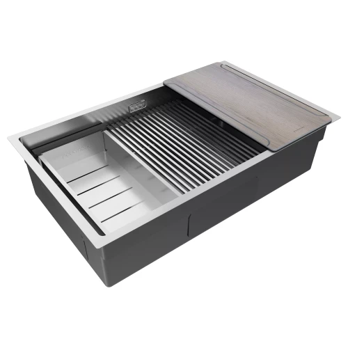 Кухонная мойка NEXT-MULTI SINK 74 UNI Брашированная сталь