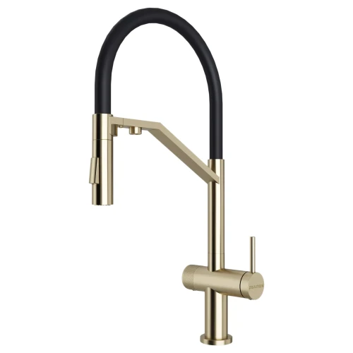 Смеситель ZENDER с подключением к фильтру для воды светлое золото