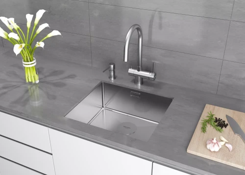 Кухонная мойка NEXT 48 UNI из нержавеющей стали Брашированная сталь