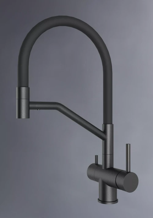 Смеситель RUBERT с подключением к фильтру для воды черный