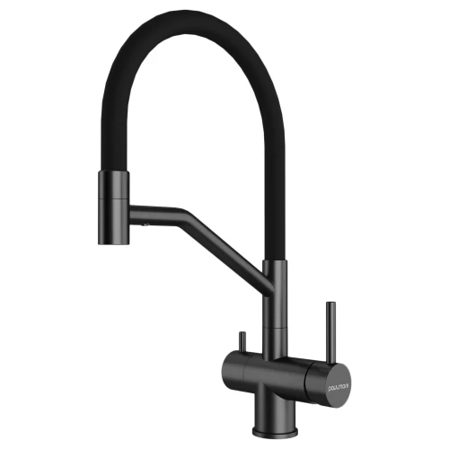 Смеситель RUBERT с подключением к фильтру для воды Вороненая сталь GM