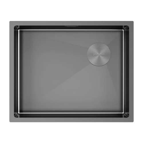Кухонная мойка NEXT-SKEW 54 UNI Вороненая сталь GM