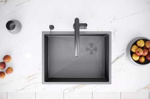 Кухонная мойка NEXT-SKEW 54 UNI Матовый серый MG