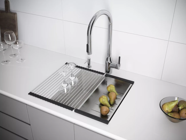 Кухонная мойка LUMI 45 UNI-SKEW из искусственного гранита