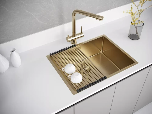 Кухонная мойка NEXT 58 UNI Брашированное золото BG