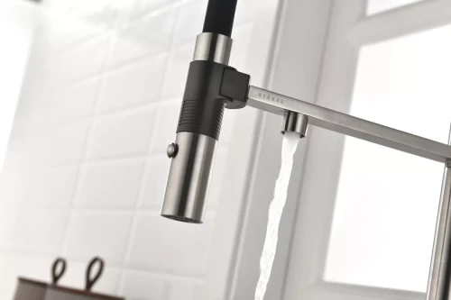 Смеситель с подключением к фильтру для воды Paulmark Gravity Брашированная сталь