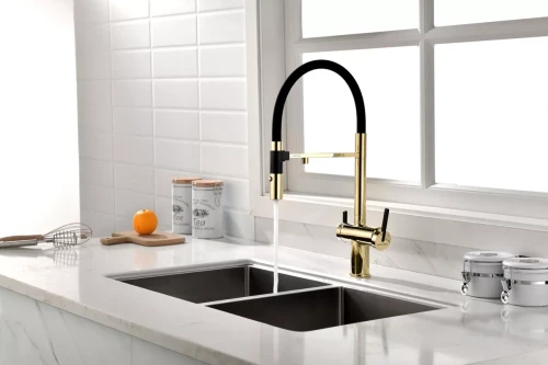 Смеситель с подключением к фильтру для воды Paulmark Gravity Золото G