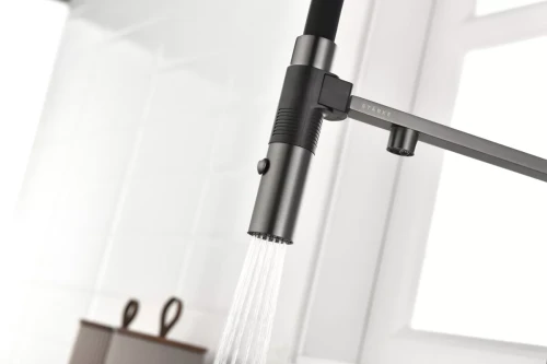 Смеситель с подключением к фильтру для воды Paulmark Gravity Вороненая сталь GM