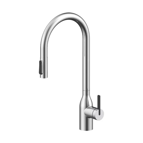 Смеситель UNIVERSAL с подключением к фильтру для воды с вытяжным шлангом Брашированная сталь