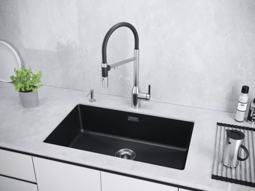 Кухонная мойка LUMI 74 UNI прямоугольная черный