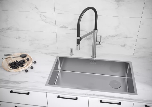 Кухонная мойка NEXT-SKEW 74 UNI Брашированная сталь