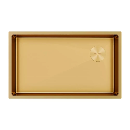 Кухонная мойка NEXT-SKEW 74 UNI Брашированное золото BG