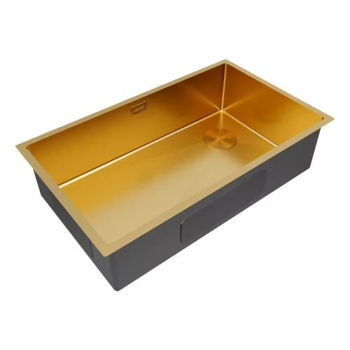Кухонная мойка NEXT-SKEW 74 UNI Брашированное золото BG