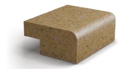 Схема столешницы с подписями: Борт, Грань, Плита камня, Кромка лицевая