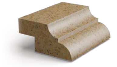 Схема столешницы с подписями: Борт, Грань, Плита камня, Кромка лицевая