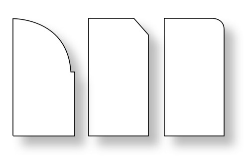 Варианты обработки верхней грани кварцевого борта