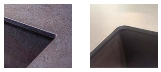 Схемы размеров интегрированных моек